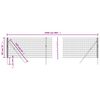 vidaXL Ogrodzenie z siatki drucianej, antracytowe, 0,8x25 m