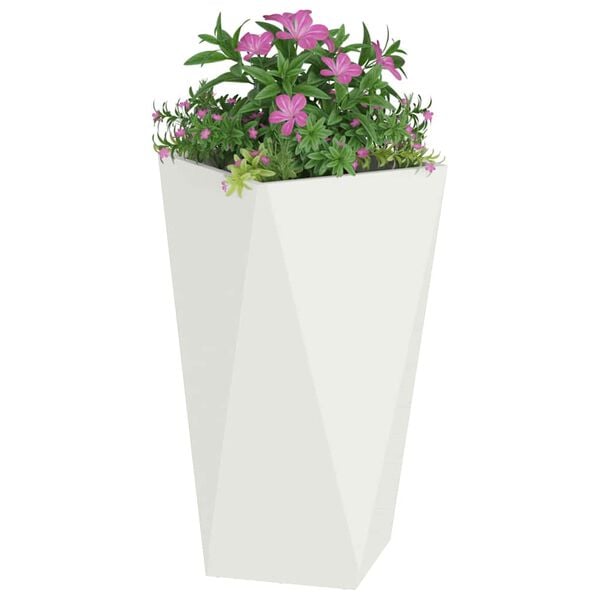 vidaXL Donica 2 pcs Biały 40 x 40 x 75 cm Stal