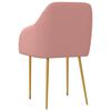 vidaXL Krzesła stołowe, 4 szt., r&oacute;żowe, obite aksamitem