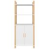 vidaXL Wysoka szafka, biała, 60x40x141 cm, materiał drewnopochodny