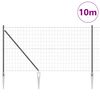 vidaXL Ogrodzenie z słupkami Szary 1.4 x 10 m Stal