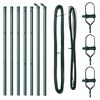 vidaXL Słupek ogrodzeniowy. 7 pcs Zielony Stal