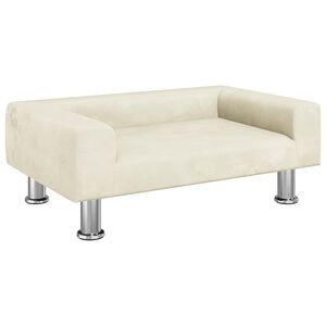 vidaXL Sofa dla dzieci, kremowa, 70x45x26,5 cm, aksamitna
