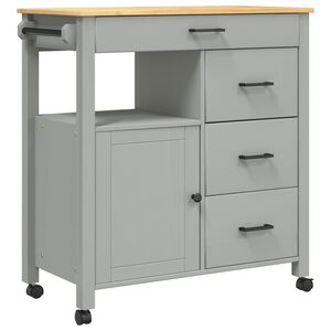 vidaXL W&oacute;zek kuchenny MONZA, 84x40x88,5 cm, lite drewno sosnowe