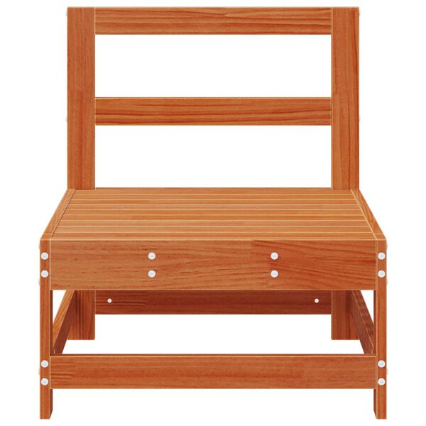 vidaXL Sofa Środkowa do Ogrodu Lite drewno sosnowe Woskowy Brąz