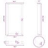 vidaXL Nogi do stołu barowego w kształcie litery U 2 szt. Antracyt 50x(90-91) cm Stal