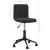 vidaXL Obrotowe krzesło stołowe, czarne, tapicerowane aksamitem