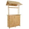 vidaXL St&oacute;ł barowy na zewnątrz Naturalny 115 x 95 x 214 cm Bambus