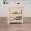 vidaXL Stolik roboczy, 78,5x50x80 cm, lite drewno sosnowe