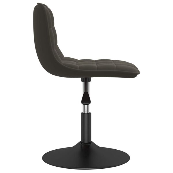 vidaXL Hoker, ciemnoszary, obity aksamitem