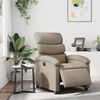 vidaXL Elektryczny fotel rozkładany, cappuccino, obity sztuczną skórą