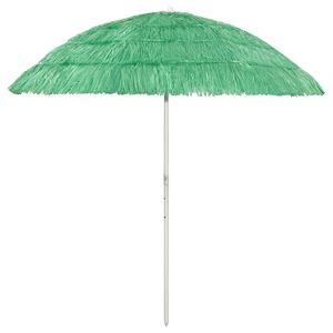 vidaXL Parasol plażowy w hawajskim stylu, zielony, 240 cm