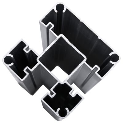 vidaXL Panel ogrodzeniowy, WPC, 180x105 cm, czarny