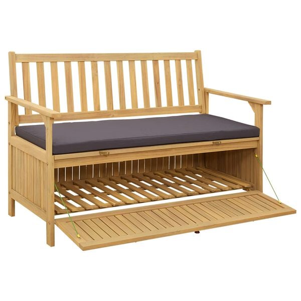 vidaXL Ławka z miejscem do przechowywania z poduszką z przechowywaniem