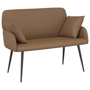 vidaXL Sofa dwuosobowa na metalowych n&oacute;żkach 2-osobowy Cappuccino