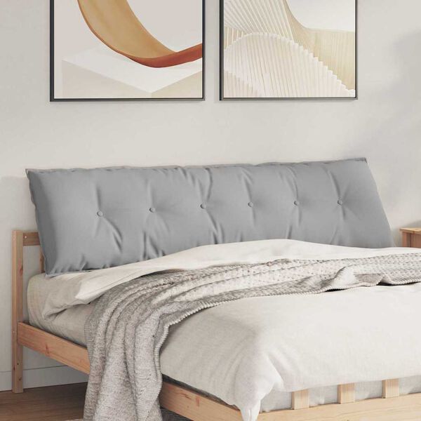 vidaXL Poduszka na plecy Szary chmur 180 x 19 x 50 cm tkanina