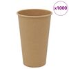 vidaXL Papierowe kubki, 1000 szt., 16oz, 400ml, brązowy