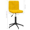 vidaXL Obrotowe krzesło stołowe, musztardowe, obite aksamitem