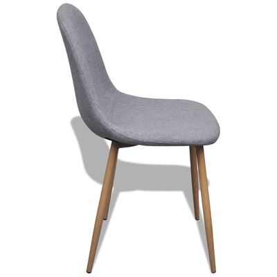 vidaXL Krzesła stołowe, 6 szt., jasnoszare, tkanina