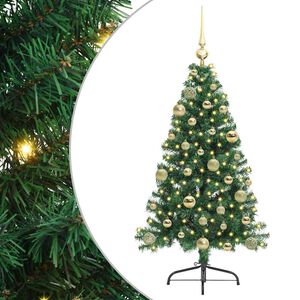 vidaXL Sztuczna choinka z oświetleniem na Boże Narodzenie 120 cm PVC