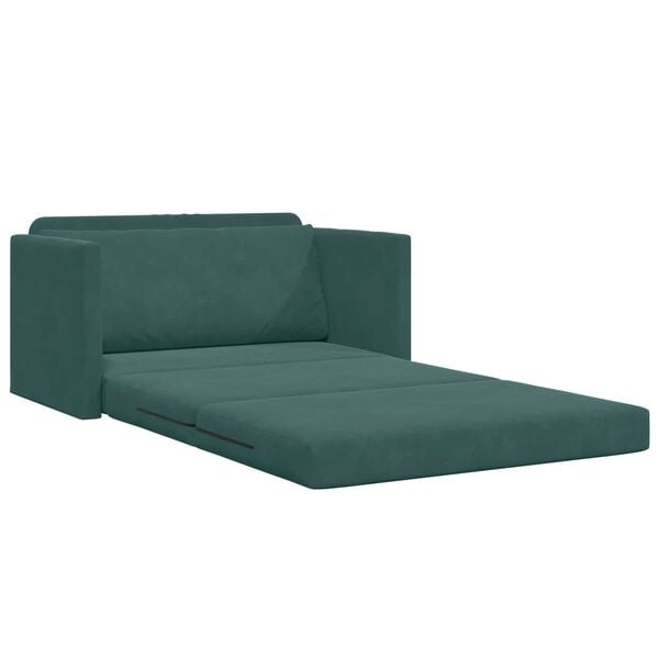 vidaXL Sofa Bed 110cm Ciemna zieleń Aksamit