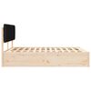 vidaXL Ramka ł&oacute;żka z tapicerowanym wezgłowiem Czarny 160 x 200 cm