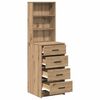 vidaXL Highboard dąb artisan 40 x 41 x 135 cm Materiał drewnopochodny