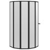 vidaXL Parawan prysznicowy Czarny 168 x 140 cm Aluminium