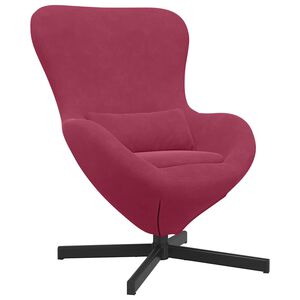 vidaXL Fotel jajo Czerwone wino 63 x 73 x 90 cm Aksamit