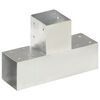 vidaXL Łącznik do słupk&oacute;w w kształcie T, galwanizowany metal, 91x91 mm