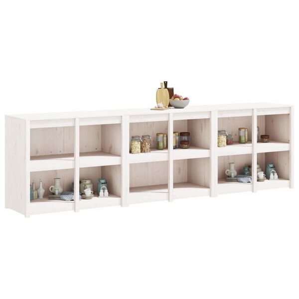 vidaXL Szafki kuchenne na zewnątrz, 3 szt., białe lite drewno sosnowe