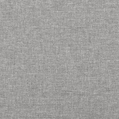 vidaXL Łóżko kontynentalne z materacem, jasnoszare, tkanina 200x200 cm