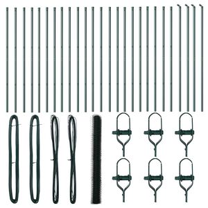 vidaXL Sześcioramienna podstawa ogrodzenia 50 x 1,5 m Stal pokryta PVC