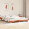 vidaXL Ramka ł&oacute;żka Woskowy Brąz 200 x 200 cm Lite drewno sosnowe