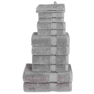 vidaXL 12-częściowy zestaw ręcznik&oacute;w premium SOLUND, szary, 600 g/cm&sup2;