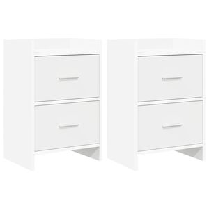 vidaXL Szafki nocne 2 pcs Biały 40 x 30 x 60 cm Drewno inżynieryjne