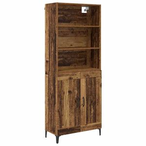 vidaXL Highboard 2 pcs Stare drewno Materiał drewnopochodny