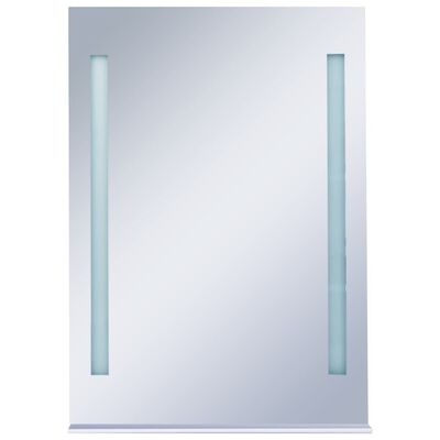 vidaXL Ścienne lustro łazienkowe z LED, z półką, 50 x 70 cm