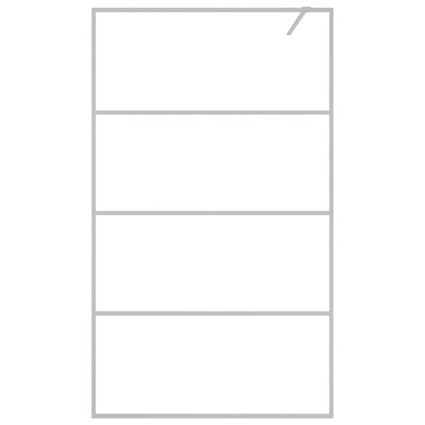 vidaXL Ścianka prysznicowa srebrna, 115x195 cm przezroczyste szkło ESG