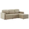 vidaXL 3-osobowa, rozkładana sofa modułowa, cappuccino, sztuczna sk&oacute;ra