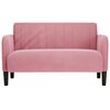 vidaXL Sofa dwuosobowa r&oacute;żowa 109 cm aksamitna