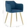 vidaXL Krzesła stołowe, 4 szt., niebieskie, obite aksamitem