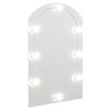 vidaXL Lustro z lampami LED, 90x45 cm, szklane, z łukiem