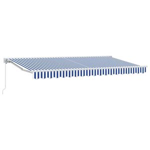 vidaXL Rama markizy Niebieski i biały 350 x 200 cm