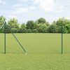 vidaXL Ogrodzenie z słupkiem Zielony 1,5 x 10 m Stal i PVC