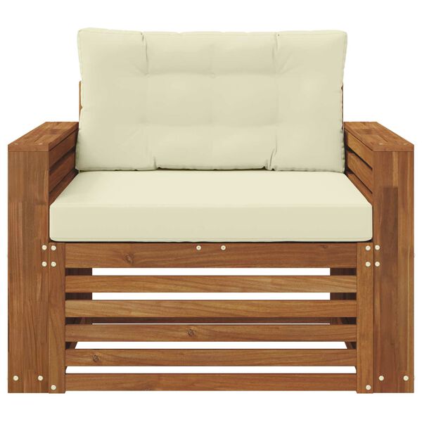 vidaXL Zestaw sof na zewnątrz Lite drewno akacjowe i poliester