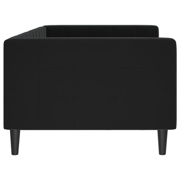 vidaXL Sofa z funkcją spania, czarna, 90x190 cm, obita aksamitem