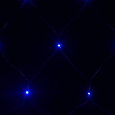 vidaXL Siatka z lampek LED, niebieska, 4x4 m, 544 LED