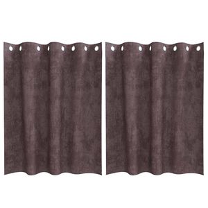 vidaXL Zasłony z weluru 2 szt. Brązowy 140 x 140 cm Aksamit
