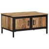 vidaXL Stolik kawowy, 80x50x40 cm, surowe lite drewno mango